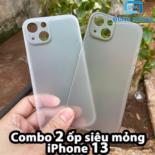 Combo 2 ốp lưng trong nhám unibody iphone 13 siêu mỏng