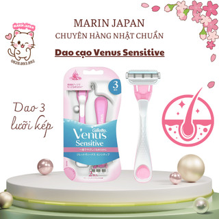 (BÁN LẺ 1 CHIẾC) Dao cạo lông body chuyên dụng 3 lưỡi Gillette Venus Sensitive cho nữ nội địa Nhật Bản