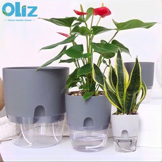 Chậu Cây Để Bàn Oliz-A7.Chậu Trồng Cây Thông Minh Tự Tưới Nước Decor Văn Phòng, Bàn Làm Việc