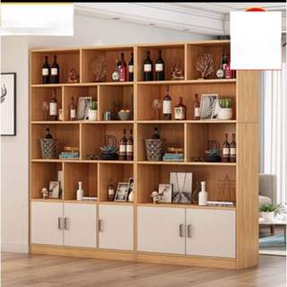 Tủ Sách - Kệ Sách Đứng Để Sàn Có Vách Ngăn Để Trưng Bày Phòng Khách, Phòng Làm Việc Hiện Đại, Kệ R,ượu