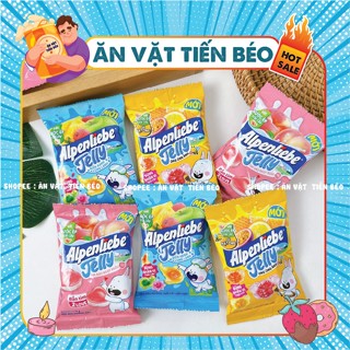 Kẹo Dẻo Nhân Trái Cây Alpenliebe Jelly Biển Xanh - Đào Tim, Ong Óng Ánh 24G
