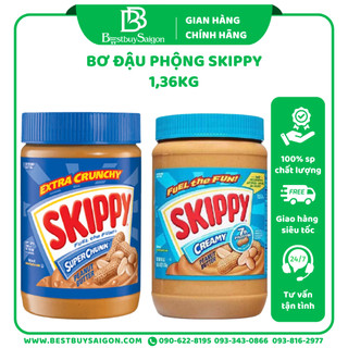 Bơ đậu phộng skippy mỹ hộp khổng lồ 1,36kg siêu ngon