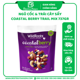Hạt hỗn hợp wild roots coastal berry trail mix của mỹ — 737g