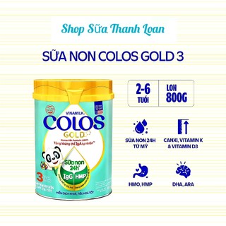Sữa bột vinamilk sữa non 24h colosgold 3 800g .