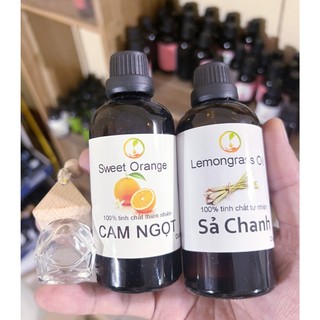 Tinh Dầu SPA - SẢ CHANH, CAM , CAFE, QUẾ .xông phòng, khử mùi hôi, xua đuổi côn trùng...100ML -50ML TẶNG VỎ LỌ TREO XE