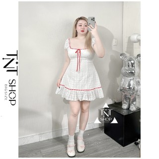 VÁY NỮ BIGSIZE COQUETTE RUY BĂNG ĐỎ [TNT SHOP BIGSIZE 60KG 90KG]