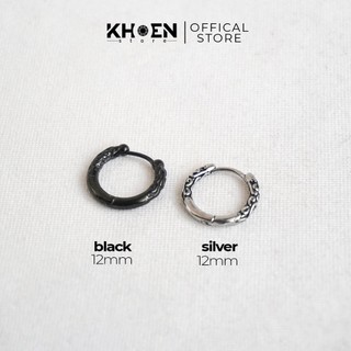(1 Chiếc) Khuyên tai Tròn hoa văn trơn - Khoen Store