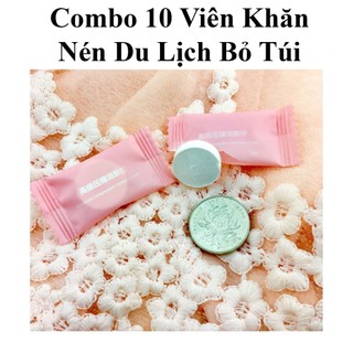 Combo 10 Viên Khăn Nén Du Lịch Bỏ Túi Tiện Lợi