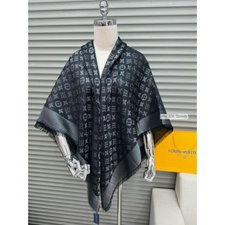 Khăn Lụa Gấm Cao Cấp,Khăn Choàng Lụa LV Ánh Nhũ Sang Trọng