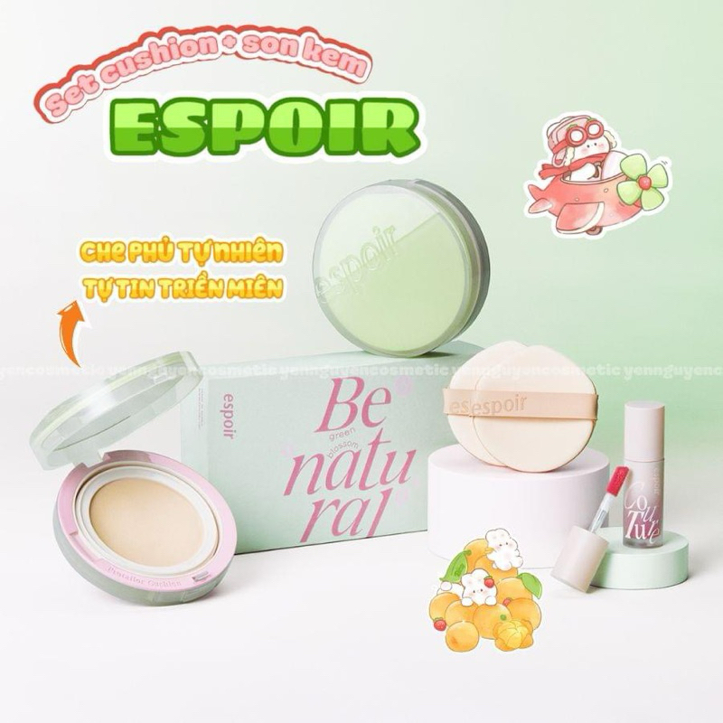 [LIMITED] PHẤN CUSHION ESPOIR BE NATURAL CUSHION SPF50 PA++++14G