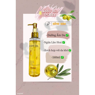 Dầu dưỡng da body oil 4% bha 160ml, Dầu cấp ẩm cho da