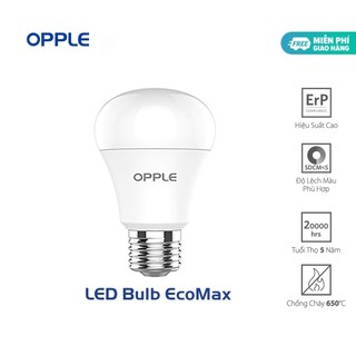 Bóng Đèn OPPLE LED Bulb Ecomax E27 - Tiết Kiệm Điện, Tuổi Thọ Cao Lên Đến 20.000 Giờ
