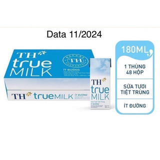 Sữa tươi tiệt trùng ít đường th true milk 180 ml
