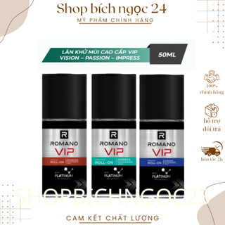 Lăn khử mùi cao cấp Romano VIP Passion / Vision / Impress 50ml