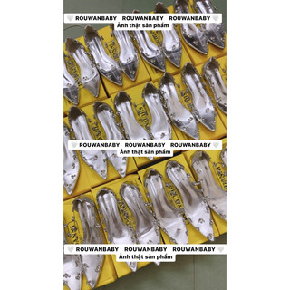 Có sẵn Hàng loại 1 lùi 1 size Giày búp bê đính đá bling bling phong cách Nertro trẻ trung xinh xắn