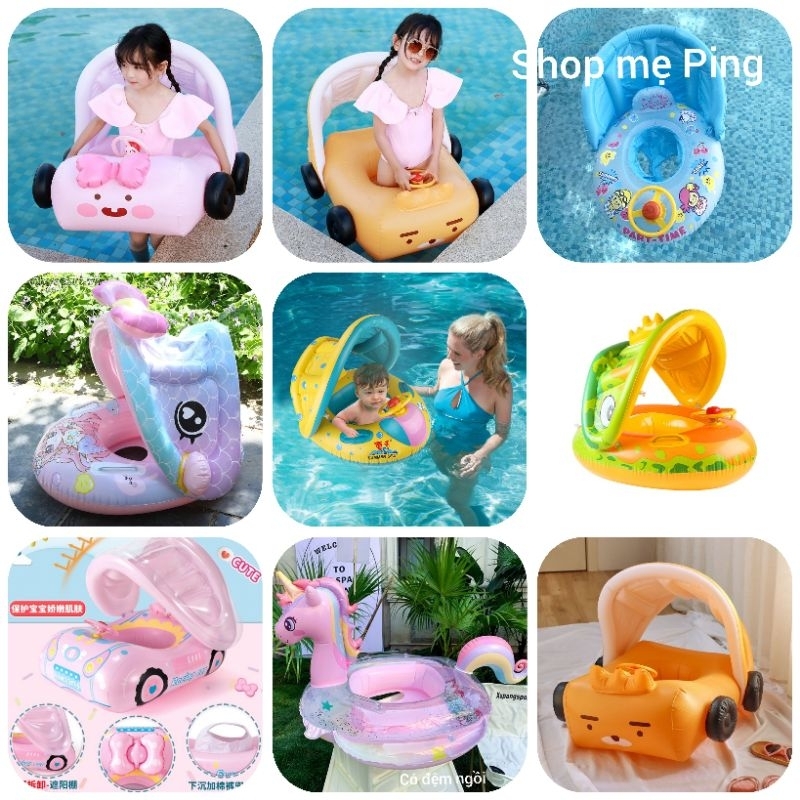 Phao bơi trẻ em có mái che nắng có thể tháo rời an toàn cho bé