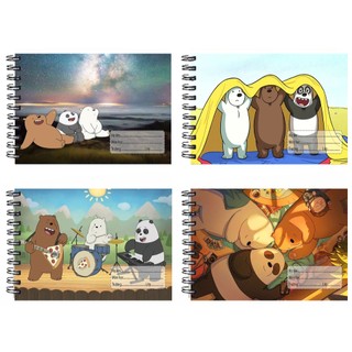 Vở vẽ ba anh em gấu lò xo A5 VV5I3 20 tờ bare bear thần tượng kpop hoạt hình cute dễ thương