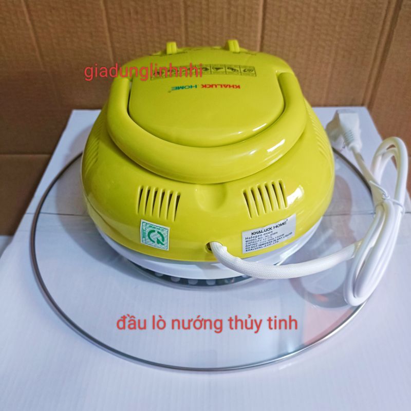 Nắp lò nướng thuỷ tinh Halogen Oven 1300W 250ºC thay thế cho các lò thân tròn trên thị trường