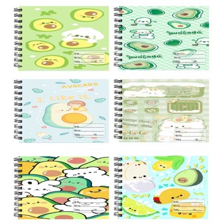 Vở vẽ quả bơ avocado lò xo A5 VV5I33 20 tờ hoa nhí hoạt hình cute dễ thương