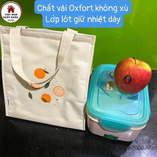 Túi Đựng Hộp Cơm Giữ Nhiệt THA Dày Dặn Chất Vải Oxfort 600D Hàng VN Sản Xuất