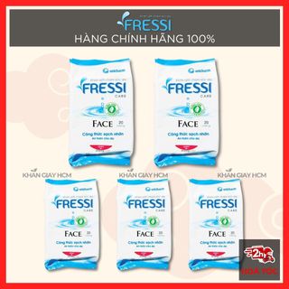 Combo 10 gói - khăn ướt fressi care face 20 miếng/gói, khăn giấy ướt chăm sóc da - hàng chính hãng