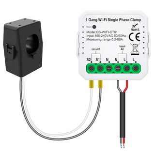 Công tơ điện tử Tuya Smart life wifi 1 kênh CT ngoài 80A