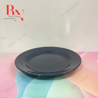 Dĩa Nhựa Melamine Cạn Màu  Đen