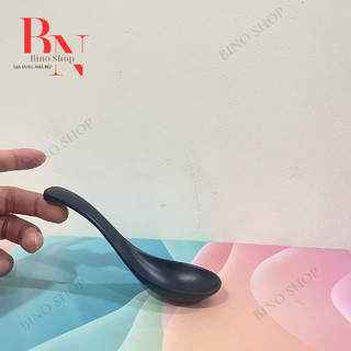 10 Muỗng Nhựa Melamine Cán Cong