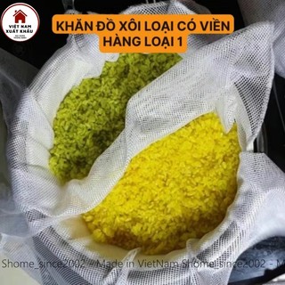 Khăn đồ xôi ngon, vải hấp xôi, hấp đỗ loại lưới cotton dai bền bo 4 cạnh