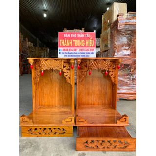 Bàn thờ ông địa thần tài Ngang 48cm xoan