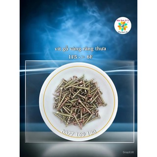 100gram Vít bắt gỗ - Vít đầu bằng bắn gỗ - vít gỗ vàng răng thưa