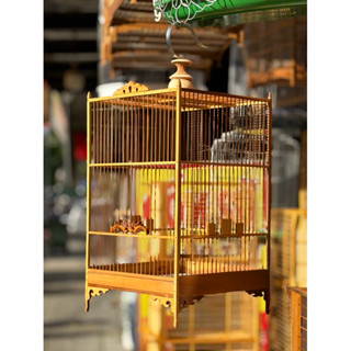 Lồng hút mật gỗ kiềng chạm dơi - lồng chim đôla huế combo đủ pk nậm móc + cầu thẳng + áo + cóng