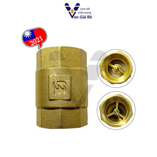 (Hàng chuẩn - đẹp) Van 1 chiều lò xo thau đồng Đài Loan 21mm, 27mm, 34mm