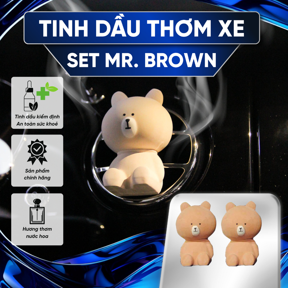 MR BROWN Gài Cửa Gió - Đá Aroma thấm tinh dầu kem chai tinh dầu bổ sung tự chọn mùi nước hoa sang, s