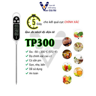 Nhiệt kế điện tử đo thực phẩm TP300 Que đo nhiệt độ sữa, que đo nhiệt độ điện tử nấu nướng, làm bếp, thức uống