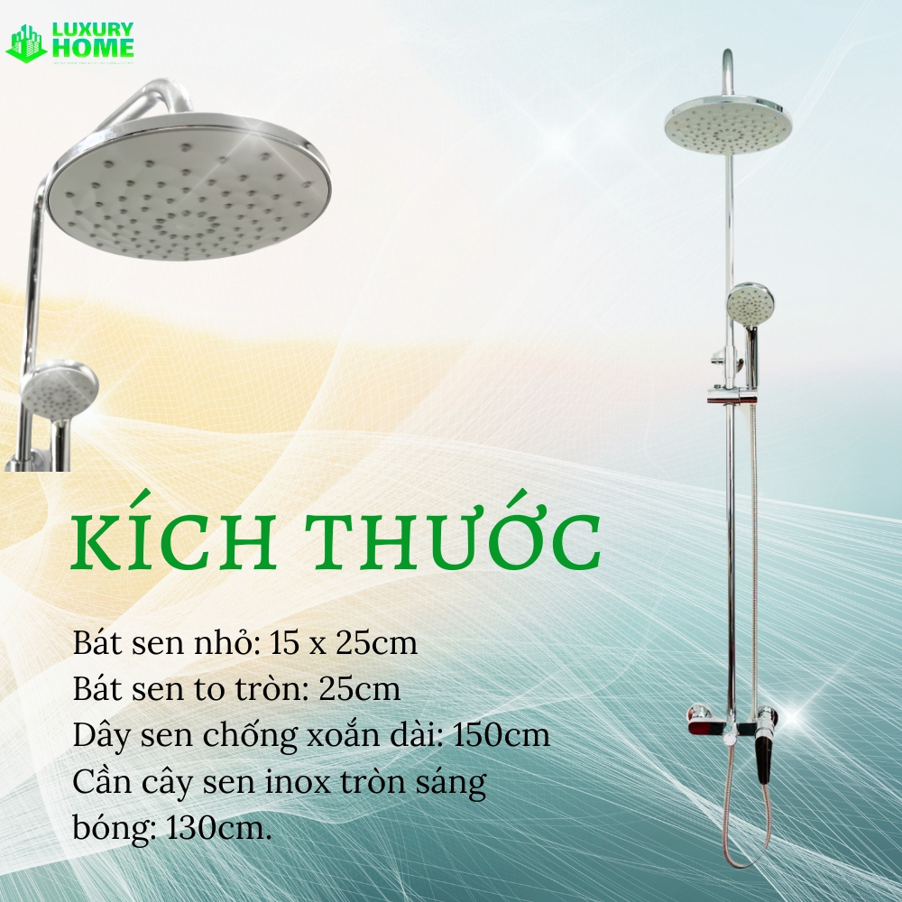 Sen Tắm Đứng Lion L03 - Đồng Thau Mạ Crom Cao Cấp - Giá Rẻ - Bảo Hành 3 Năm