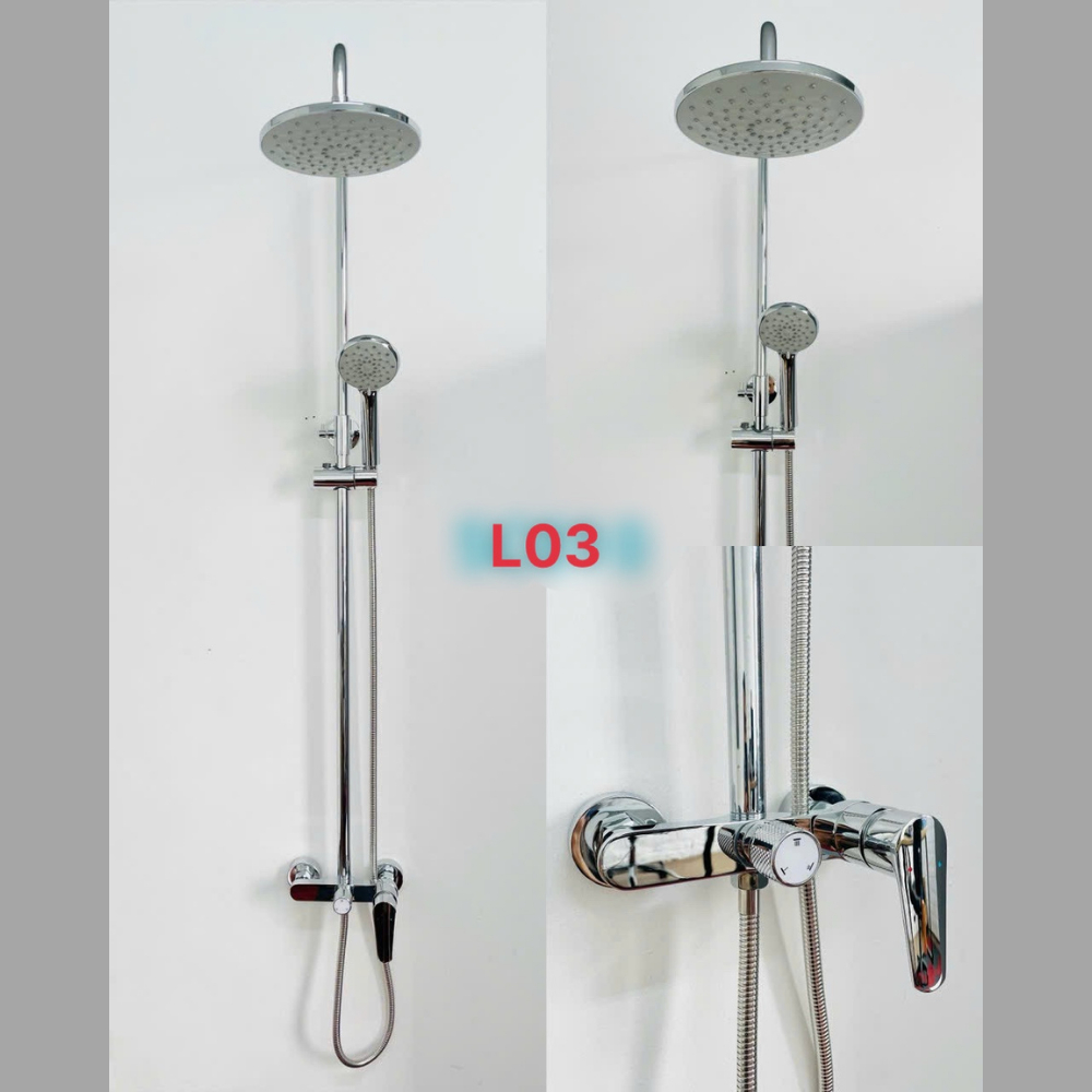 Sen Tắm Đứng Lion L03 - Đồng Thau Mạ Crom Cao Cấp - Giá Rẻ - Bảo Hành 3 Năm