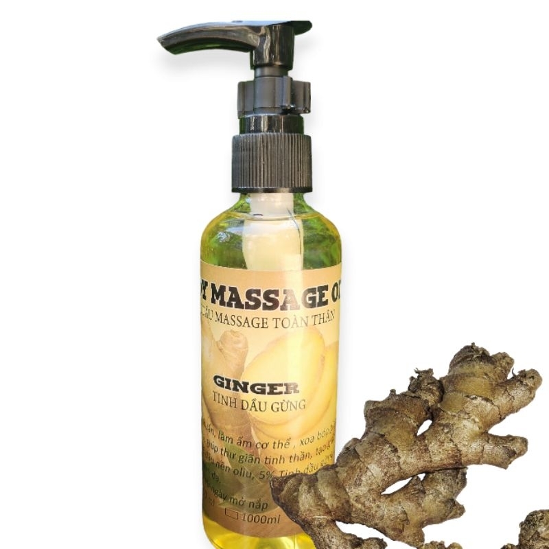 Tinh Dầu Gừng Ấm Đã Thông Kinh Lạc, Làm Ấm Body, Giảm Đau Nhứt Thơm Tự Nhiên 100% Nguyên Chất An Toàn, Dùng Vào Mùa Lạnh