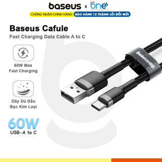 Cáp sạc nhanh và truyền dữ liệu Baseus Cafule A to C Fast Charger Data Cable 3A dây dù đầu kim loại