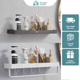 Kệ để đồ nhà tắm, nhà bếp chất liệu hộ kim nhôm tĩnh điện ECOCO không gỉ| Kệ để đồ nhà bếp dán tường hoặc khoan tường