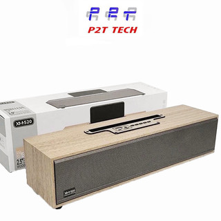 Loa bluetooth XM 520 bass chuẩn nhạc đỉnh cao,loa không dây công suất 20w thiết kế vỏ gỗ dạng thanh để bàn sang trọng