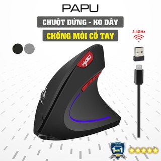 Chuột Đứng Công Thái Học Không dây Chống Mỏi Tay Kết Nối Bluetooth Cho Máy Tính Laptop Wireless Usb