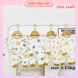 Bộ dài tay bé trai bé gái, bộ bé trai bộ bé gái set đồ bé gái bộ em bé bộ tăm lạnh cho bé từ 5-16kg