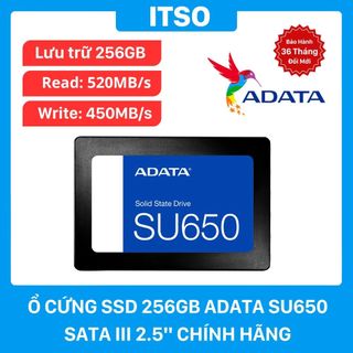 Ổ cứng ssd 256gb adata su650 sata 3 2.5″ chính hãng