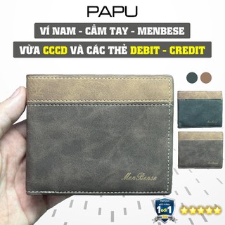 Ví da nam bỏ túi menbense cao cấp mini chất liệu da pu cao cấp ví nam cầm tay tiện lợi vm1