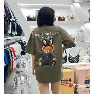 Áo phông A.dlv gấu xanh rêu hot hit