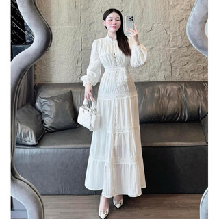 ĐẦM MAXI REN CỘT EO (KÈM VIDEO HÌNH THẬT)