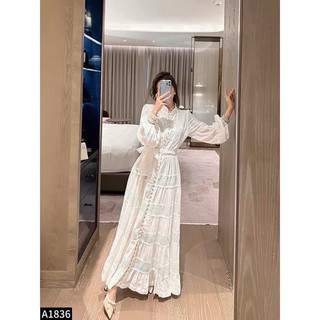 ĐẦM MAXI REN CỘT EO (KÈM VIDEO HÌNH THẬT)