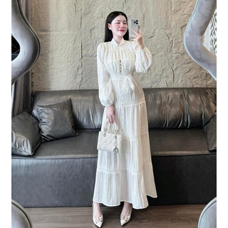 ĐẦM MAXI REN CỘT EO (KÈM VIDEO HÌNH THẬT)