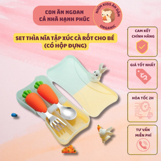 Bộ Thìa Nĩa Tập Ăn Cho Bé - Có Hộp Đựng